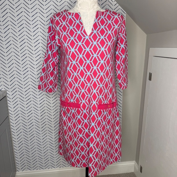 NWOT Vera Fishbaugh Geometric Shift Dress Size XL - Picture 8 of 8